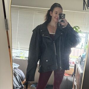 Women's Black vintage Leather Jacket